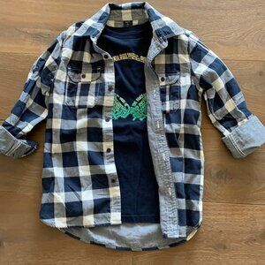 GapKids Button Down Shirt and Tee Boys Sz 10 (L)